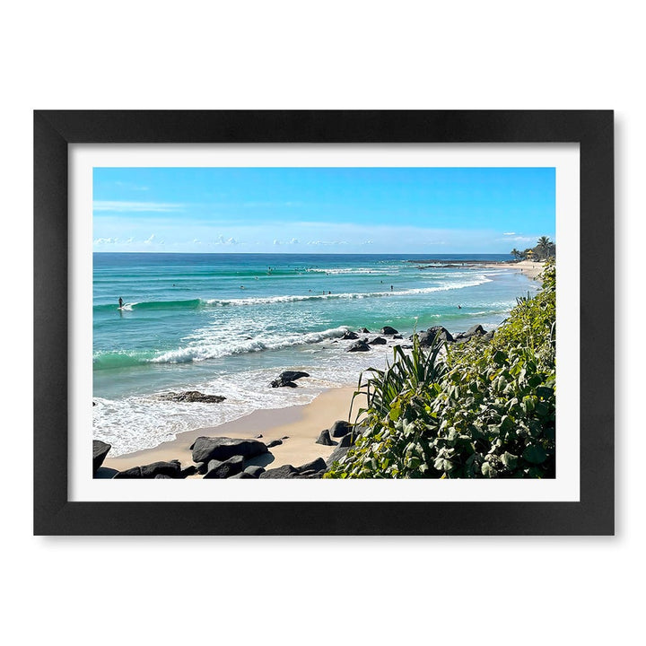 Goldy Surf Break Wall Art Print A4 (21 x 29.7cm) / Matte Black Frame / White Border from our Australian Made Framed Wall Art, Prints & Posters collection by Profile Products (Australia) Pty Ltd