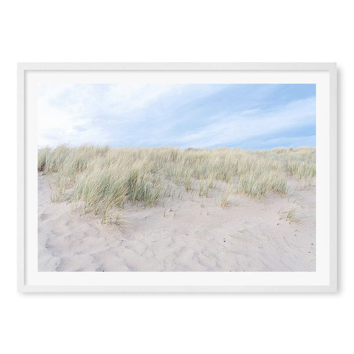Grassy Dunes Wall Art Print A1 (59.4 x 84.1cm) / Matte White Frame / White Border from our Australian Made Framed Wall Art, Prints & Posters collection by Profile Products (Australia) Pty Ltd