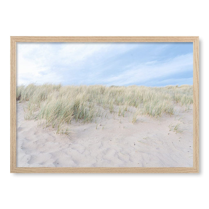 Grassy Dunes Wall Art Print A2 (42 x 59.4cm) / Natural Oak Frame / No Border from our Australian Made Framed Wall Art, Prints & Posters collection by Profile Products (Australia) Pty Ltd