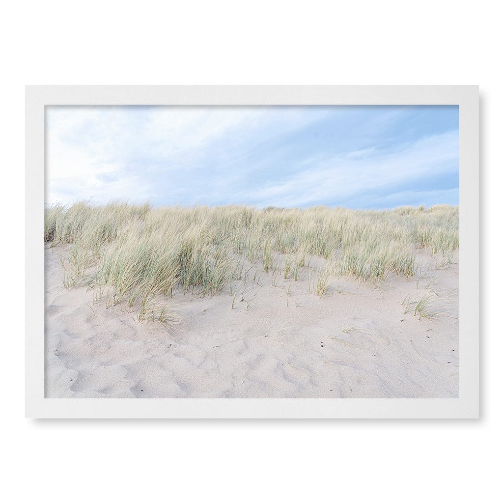Grassy Dunes Wall Art Print A3 (29.7 x 42cm) / Matte White Frame / No Border from our Australian Made Framed Wall Art, Prints & Posters collection by Profile Products (Australia) Pty Ltd