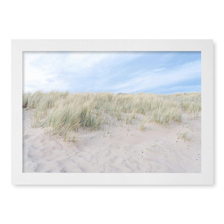 Grassy Dunes Wall Art Print A4 (21 x 29.7cm) / Matte White Frame / No Border from our Australian Made Framed Wall Art, Prints & Posters collection by Profile Products (Australia) Pty Ltd