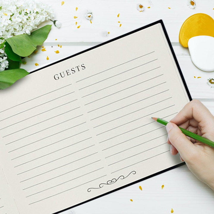 Guest Book Black - Linen Covered - 60 pages from our Photo Albums collection by Profile Products (Australia) Pty Ltd