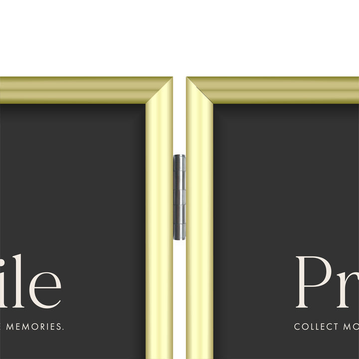 Habitat Gold Hinged Double Metal Photo Frame from our Metal Photo Frames collection by Profile Products (Australia) Pty Ltd