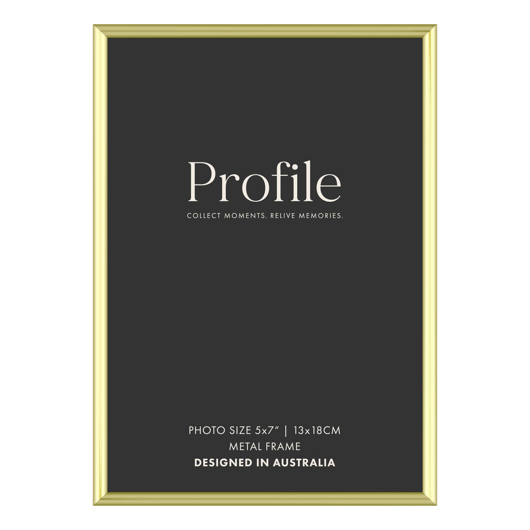 Habitat Gold Metal Photo Frame 5x7in (13x18cm) from our Metal Photo Frames collection by Profile Products (Australia) Pty Ltd