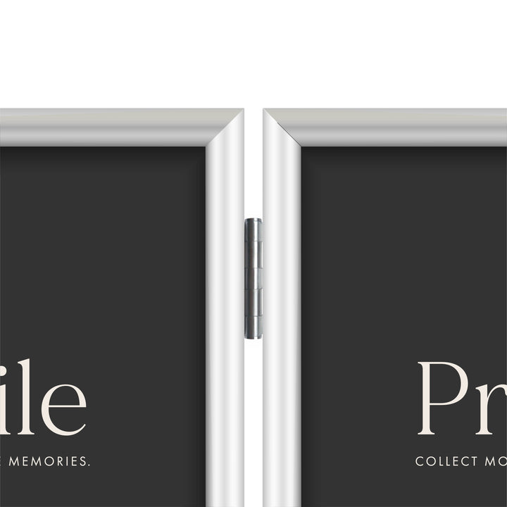 Habitat Silver Hinged Double Metal Photo Frame from our Metal Photo Frames collection by Profile Products (Australia) Pty Ltd