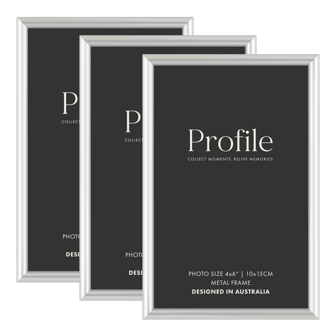 Habitat Silver Metal Frame Value Pack 4x6 (3 pack bundle) from our Metal Photo Frames collection by Profile Products (Australia) Pty Ltd