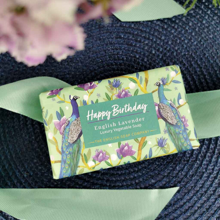 Happy Birthday English Lavender Gift Bar Soap from our Luxury Bar Soap collection by The English Soap Company