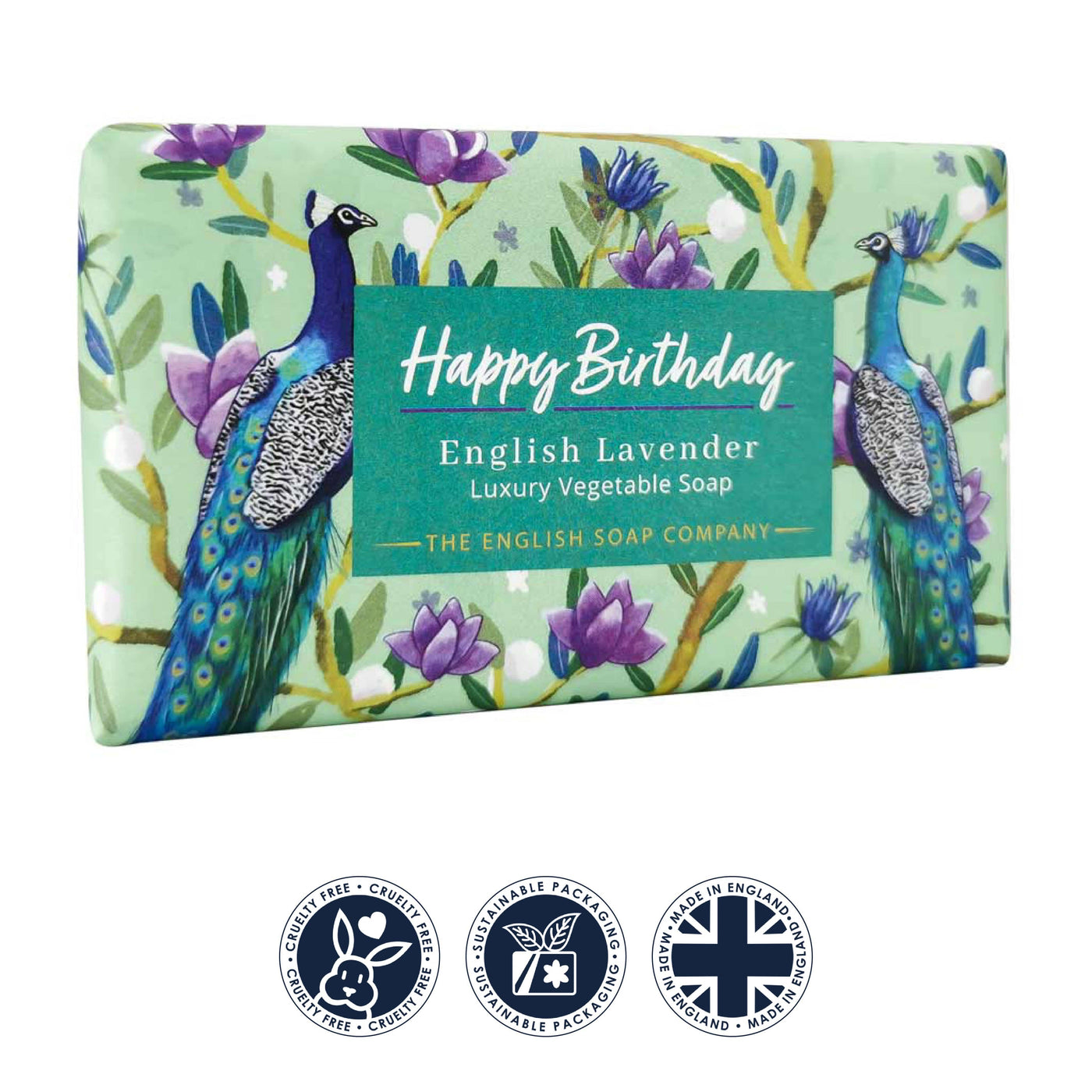 Happy Birthday English Lavender Gift Soap Bar from our Luxury Bar Soap collection by The English Soap Company