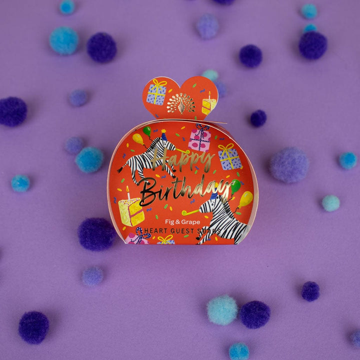 Happy Birthday - Fig & Grape Mini Heart Gift Soaps (3 x 20g) from our Luxury Bar Soap collection by The English Soap Company