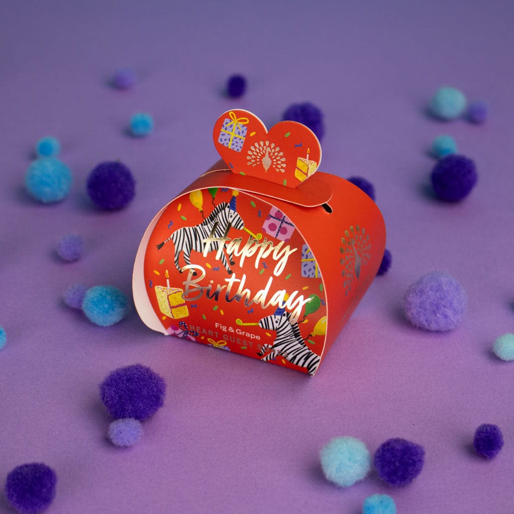 Happy Birthday - Fig & Grape Mini Heart Gift Soaps (3 x 20g) from our Luxury Bar Soap collection by The English Soap Company
