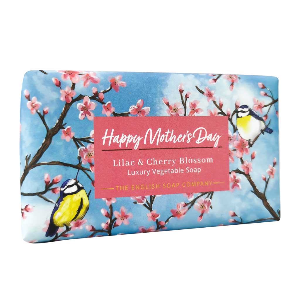 Happy Mother's Day Lilac and Cherry Blossom Gift Bar Soap from our Luxury Bar Soap collection by The English Soap Company