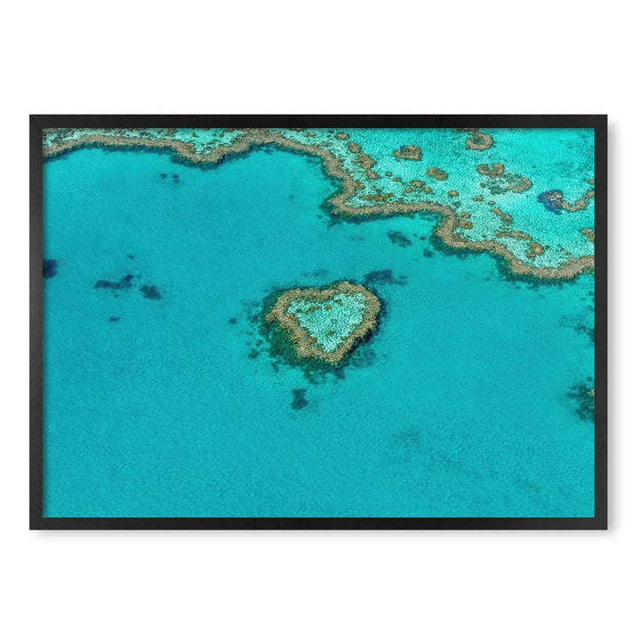 Heart Reef Wall Art Print A1 (59.4 x 84.1cm) / Matte Black Frame / No Border from our Australian Made Framed Wall Art, Prints & Posters collection by Profile Products (Australia) Pty Ltd