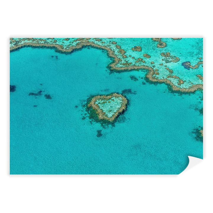 Heart Reef Wall Art Print A4 (21 x 29.7cm) / Print Only / No Border from our Australian Made Framed Wall Art, Prints & Posters collection by Profile Products (Australia) Pty Ltd