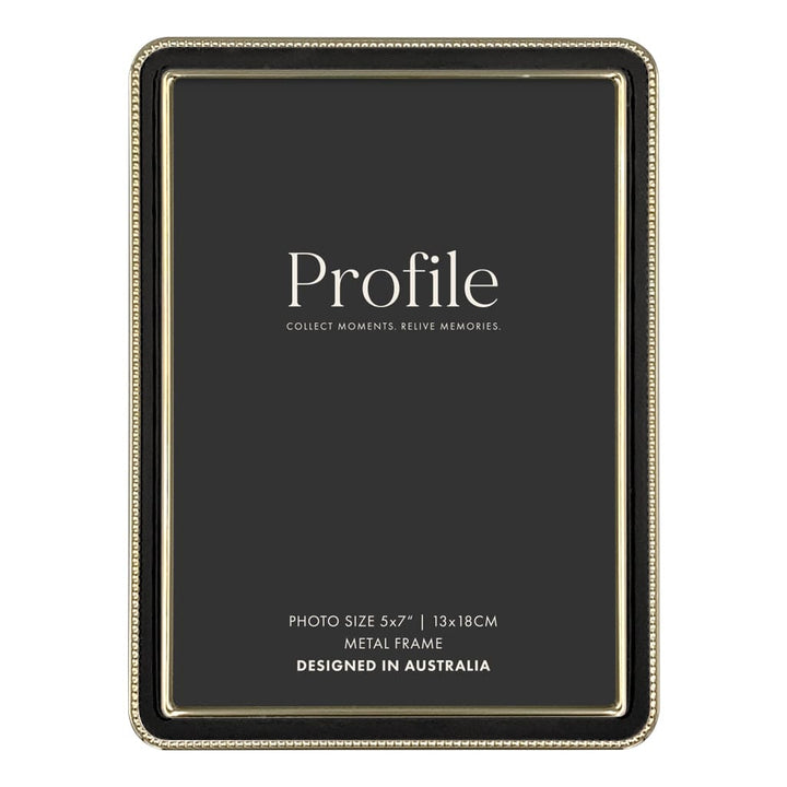 Heirloom Black-Gold Beaded Metal Photo Frame Bundle – 5x7in (2 Pack) from our Metal Photo Frames collection by Profile Products (Australia) Pty Ltd