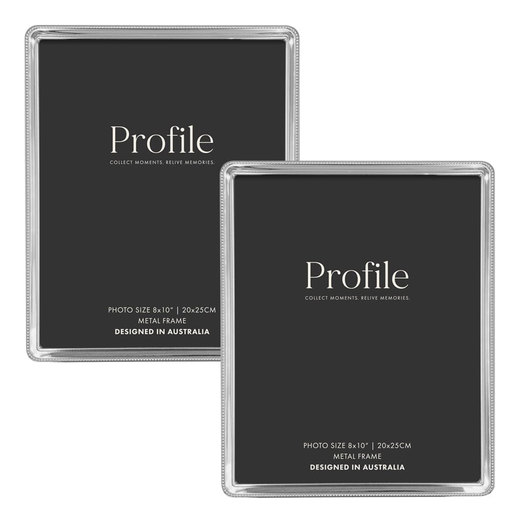 Heirloom Silver Beaded Metal Photo Frame Bundle – 8x10in (2 Pack) from our Metal Photo Frames collection by Profile Products (Australia) Pty Ltd