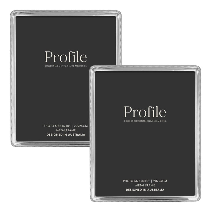 Heirloom Silver Beaded Metal Photo Frame Bundle – 8x10in (2 Pack) from our Metal Photo Frames collection by Profile Products (Australia) Pty Ltd