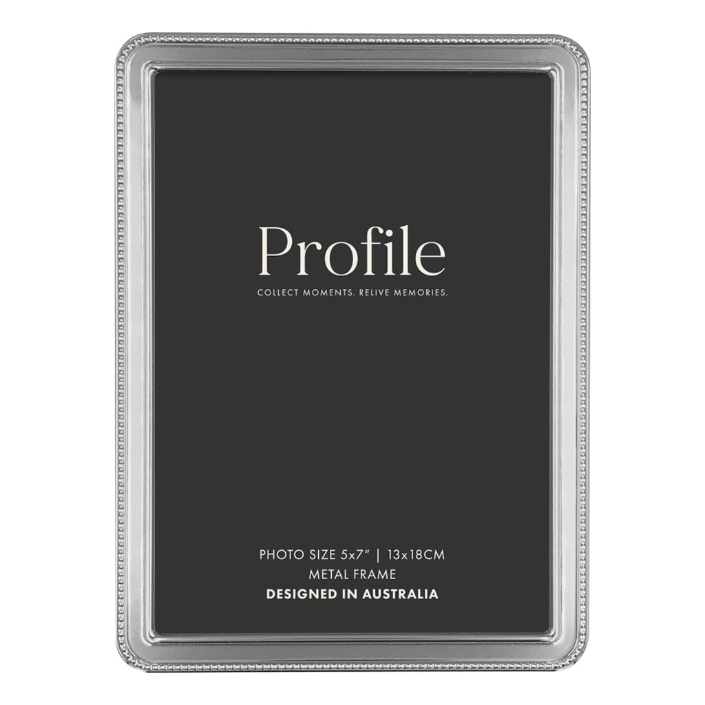 Heirloom Silver Beaded Metal Photo Frames 5x7in (13x18cm) from our Metal Photo Frames collection by Profile Products (Australia) Pty Ltd