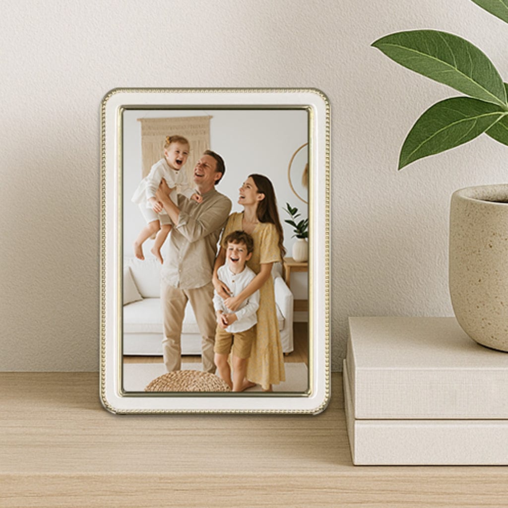 Heirloom White-Gold Beaded Metal Photo Frame Bundle – 4x6in (2 Pack) from our Metal Photo Frames collection by Profile Products (Australia) Pty Ltd