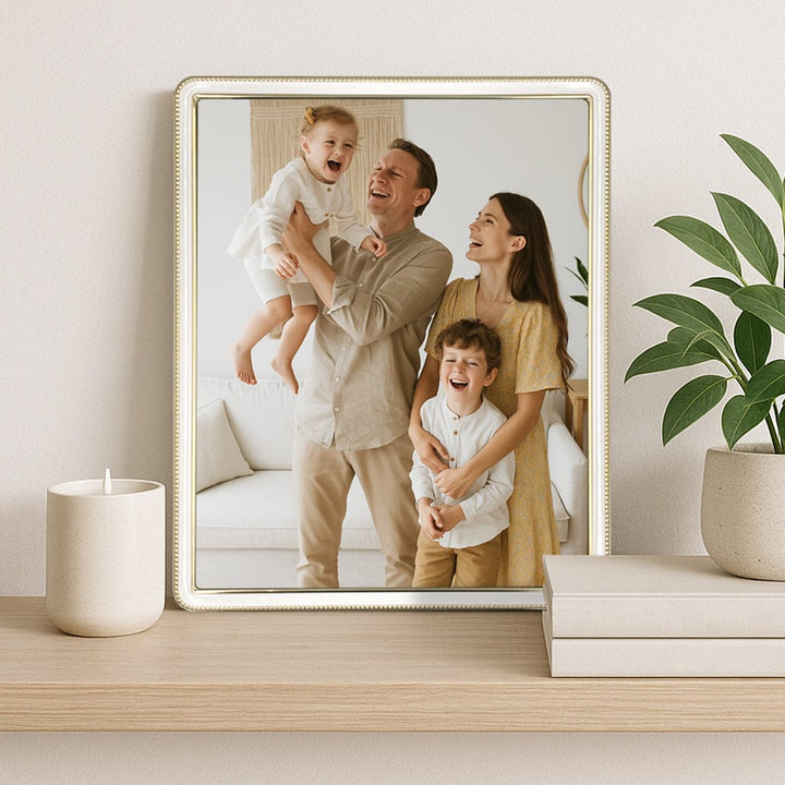 Heirloom White-Gold Beaded Metal Photo Frame Bundle – 8x10in (2 Pack) from our Metal Photo Frames collection by Profile Products (Australia) Pty Ltd