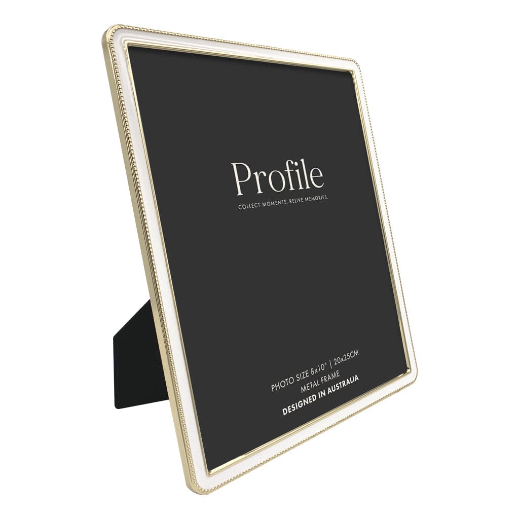 Heirloom White/Gold Beaded Metal Photo Frames from our Metal Photo Frames collection by Profile Products (Australia) Pty Ltd