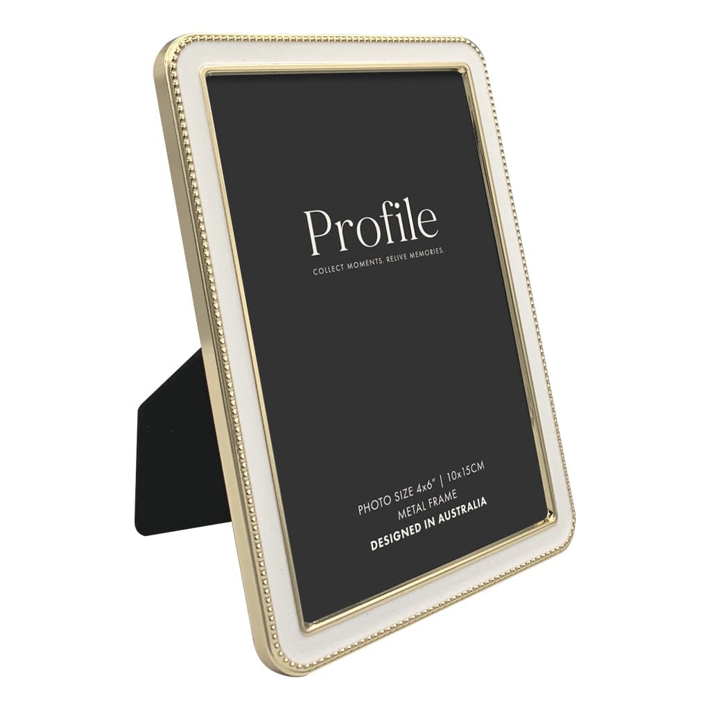 Heirloom White/Gold Beaded Metal Photo Frames from our Metal Photo Frames collection by Profile Products (Australia) Pty Ltd