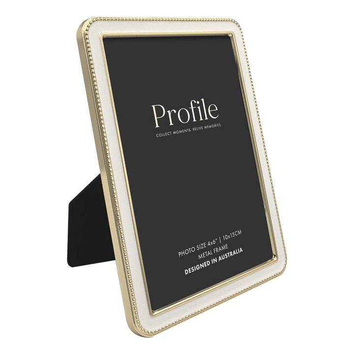 Heirloom White/Gold Beaded Metal Photo Frames from our Metal Photo Frames collection by Profile Products (Australia) Pty Ltd