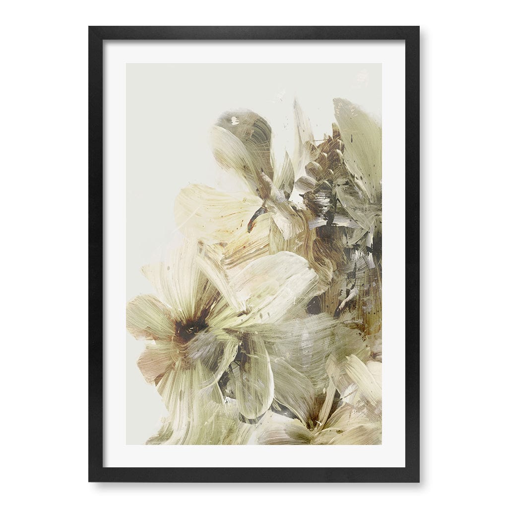 Hill Flowers Abstract Wall Art Print by Dan Hobday A4 (21 x 29.7cm) / Matte Black Frame / White Border from our Australian Made Framed Wall Art, Prints & Posters collection by Profile Products (Australia) Pty Ltd