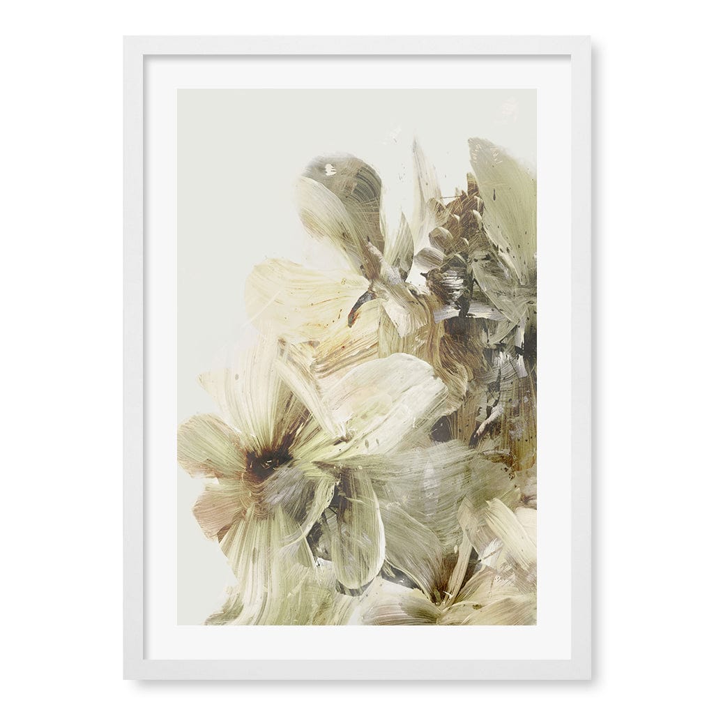 Hill Flowers Abstract Wall Art Print by Dan Hobday A4 (21 x 29.7cm) / Matte White Frame / White Border from our Australian Made Framed Wall Art, Prints & Posters collection by Profile Products (Australia) Pty Ltd