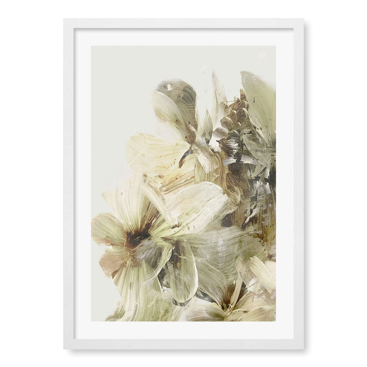 Hill Flowers Abstract Wall Art Print by Dan Hobday A4 (21 x 29.7cm) / Matte White Frame / White Border from our Australian Made Framed Wall Art, Prints & Posters collection by Profile Products (Australia) Pty Ltd