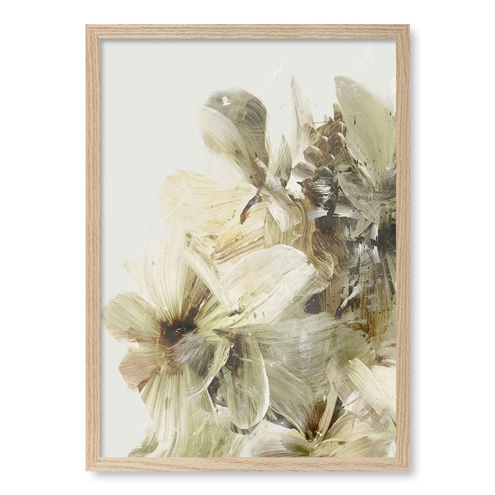Hill Flowers Abstract Wall Art Print by Dan Hobday A4 (21 x 29.7cm) / Natural Oak Frame / No Border from our Australian Made Framed Wall Art, Prints & Posters collection by Profile Products (Australia) Pty Ltd