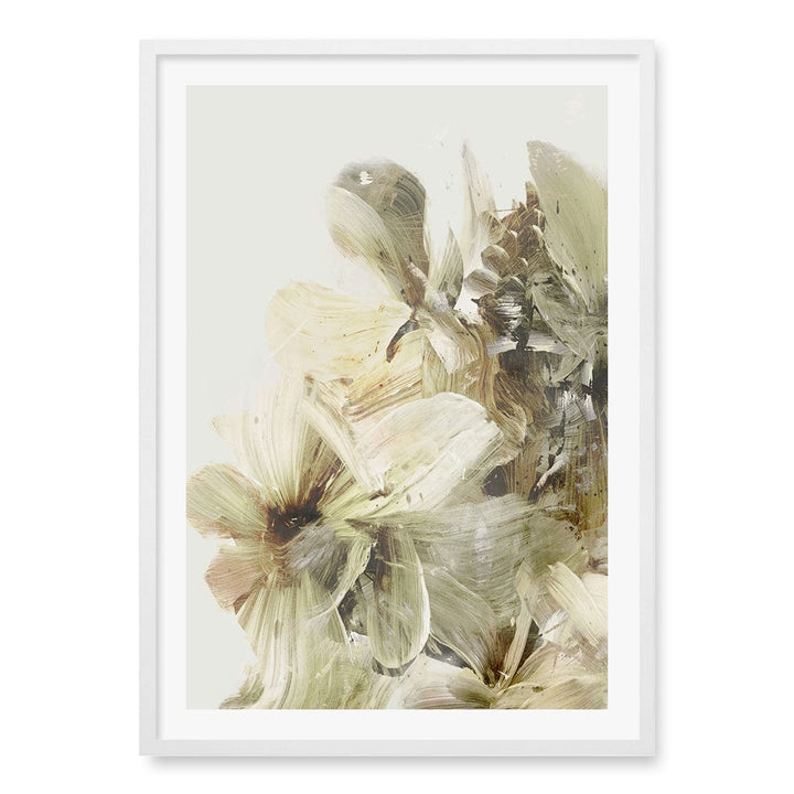 Hill Flowers Wall Art Print A1 (59.4 x 84.1cm) / Matte White Frame / White Border from our Australian Made Wall Art collection by Profile Australia