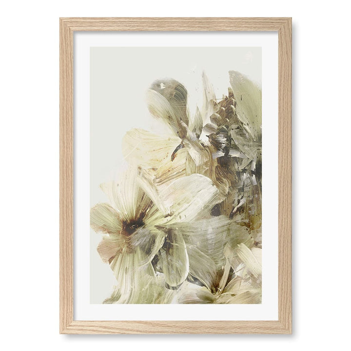 Hill Flowers Wall Art Print A3 (29.7 x 42cm) / Natural Oak Frame / White Border from our Australian Made Wall Art collection by Profile Australia