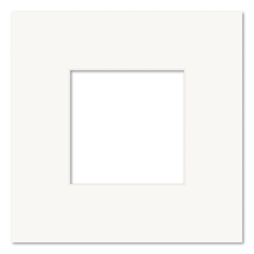 Ice White Acid-Free Mat Board 10x10in (25.4x25.4cm) to suit 5x5in (13x13cm) from our Custom Cut Mat Boards collection by Profile Products (Australia) Pty Ltd