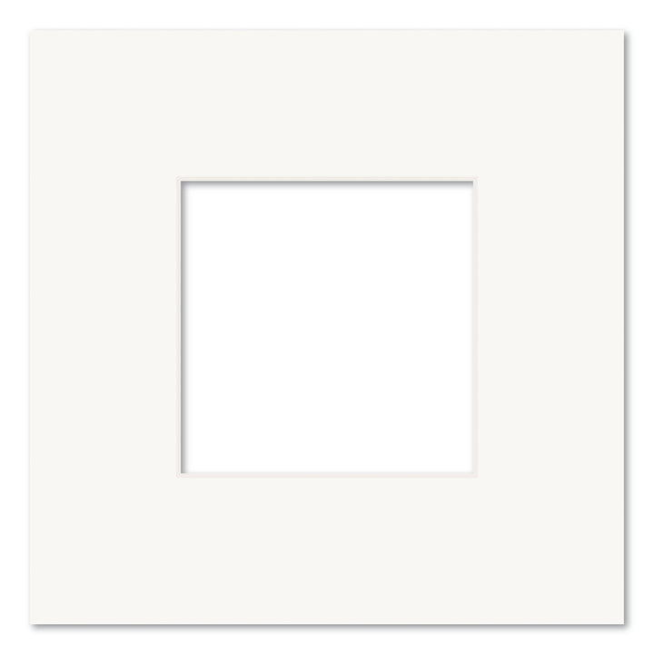 Ice White Acid-Free Mat Board 10x10in (25.4x25.4cm) to suit 5x5in (13x13cm) from our Custom Cut Mat Boards collection by Profile Products (Australia) Pty Ltd