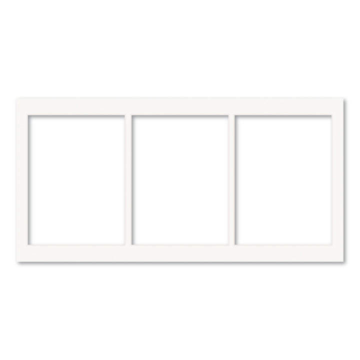 Ice White Acid-Free Mat Board 10x20in (25.4x50.8cm) to suit three 6x8in (15x20cm) images from our Custom Cut Mat Boards collection by Profile Products (Australia) Pty Ltd