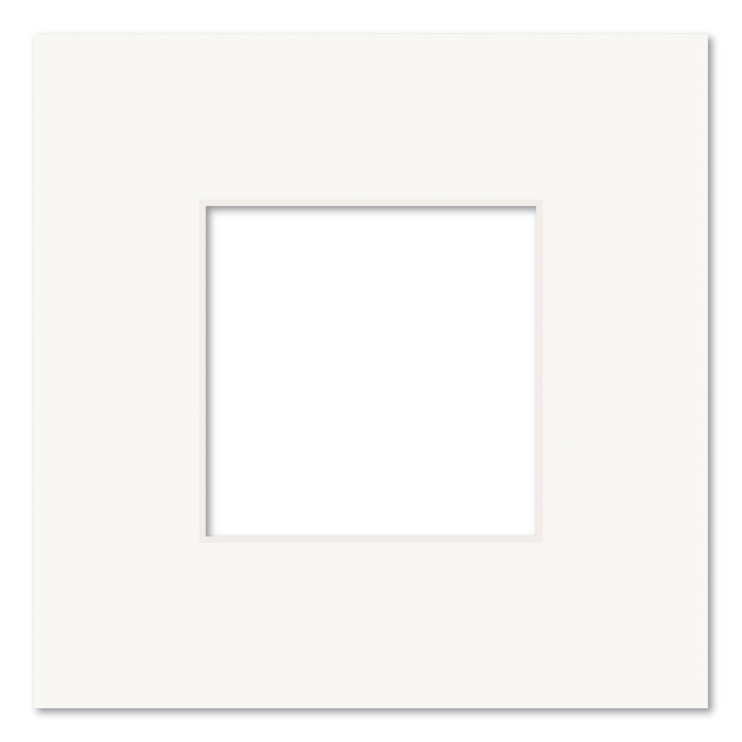 Ice White Acid-Free Mat Board 8x8in (20.3x20.3cm) to suit 4x4in (10x10cm) image from our Custom Cut Mat Boards collection by Profile Products (Australia) Pty Ltd