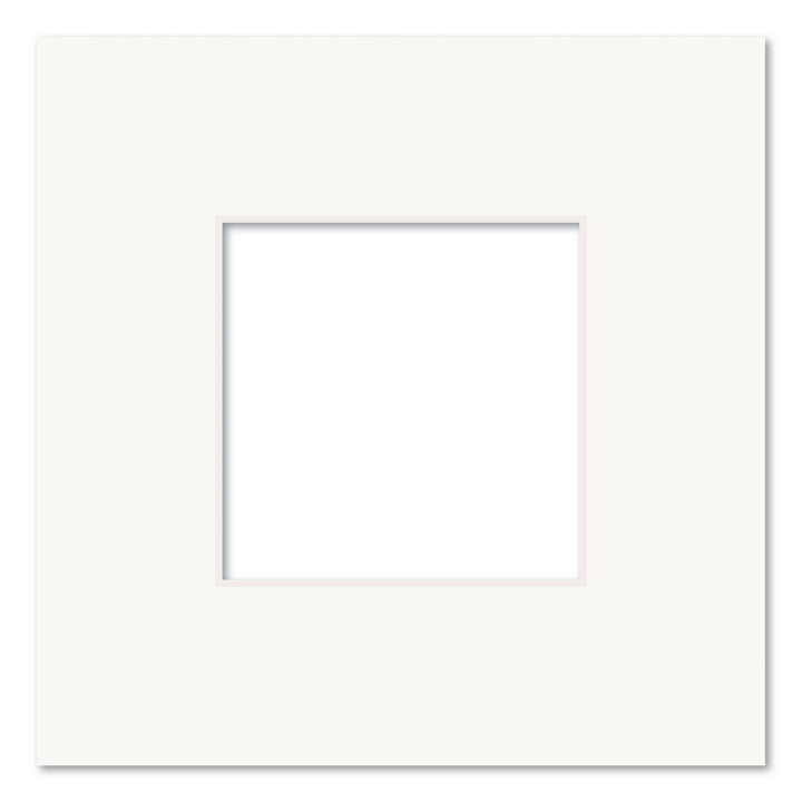 Ice White Acid-Free Mat Board 8x8in (20.3x20.3cm) to suit 4x4in (10x10cm) image from our Custom Cut Mat Boards collection by Profile Products (Australia) Pty Ltd