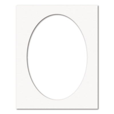 Ice White Acid-Free Oval Mat Board 11x14in (27.9x35.5cm) to suit A4 (21x30cm) image from our Custom Cut Mat Boards collection by Profile Products (Australia) Pty Ltd
