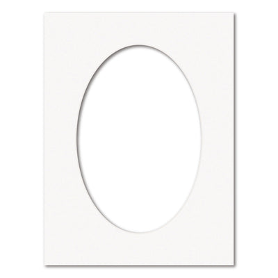 Ice White Acid-Free Oval Mat Board 12x16in (30.5x40.6cm) to suit 8x12in (20x30cm) image from our Custom Cut Mat Boards collection by Profile Products (Australia) Pty Ltd