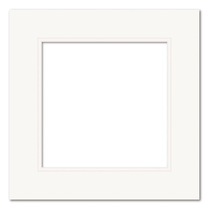 Ice White Double Acid-Free Mat Board 12x12in (30.5x30.5cm) to suit 8x8 (20x20cm) image from our Mat Boards collection by Profile Products (Australia) Pty Ltd