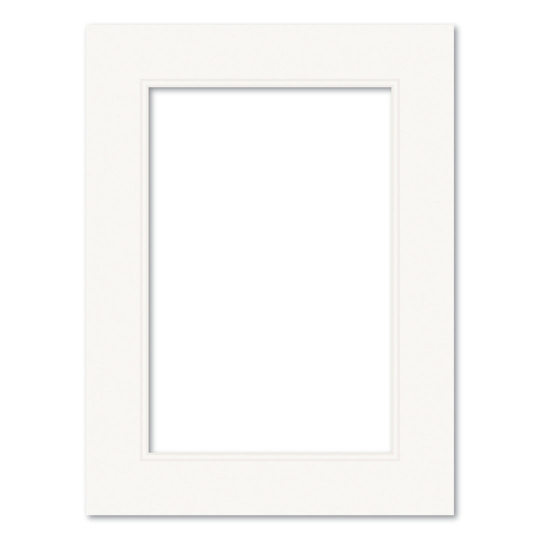 Ice White Double Acid-Free Mat Board 12x16in (30.5x40.6cm) to suit 8x12in (20x30cm) image from our Custom Cut Mat Boards collection by Profile Products (Australia) Pty Ltd