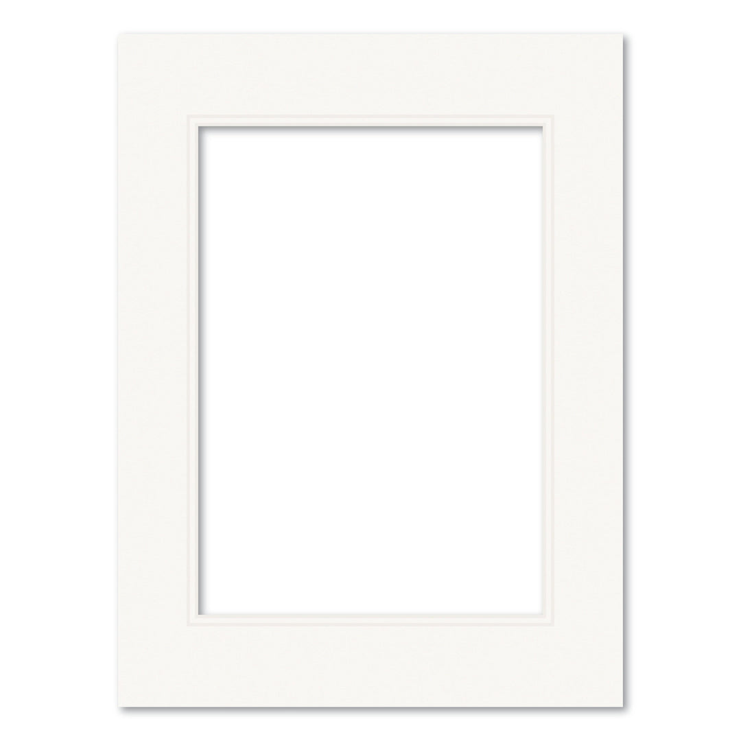 Ice White Double Acid-Free Mat Board 12x16in (30.5x40.6cm) to suit A4 (21x30cm) image from our Custom Cut Mat Boards collection by Profile Products (Australia) Pty Ltd