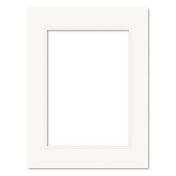 Ice White Double Acid-Free Mat Board 12x16in (30.5x40.6cm) to suit A4 (21x30cm) image from our Custom Cut Mat Boards collection by Profile Products (Australia) Pty Ltd