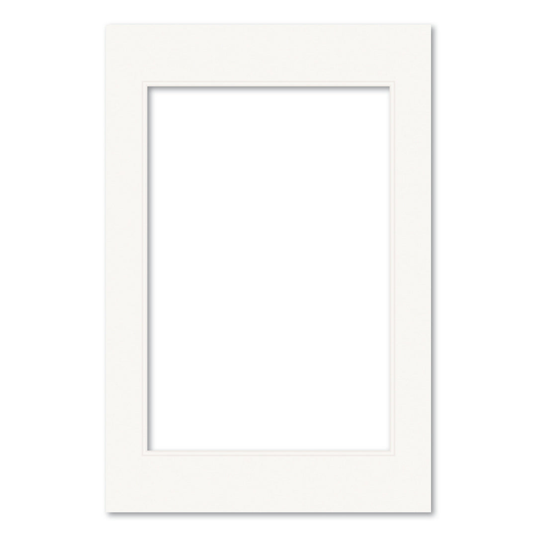 Ice White Double Acid-Free Mat Board 16x24in (40.6x61cm) to suit 12x18in (30x46cm) Image from our Custom Cut Mat Boards collection by Profile Products (Australia) Pty Ltd