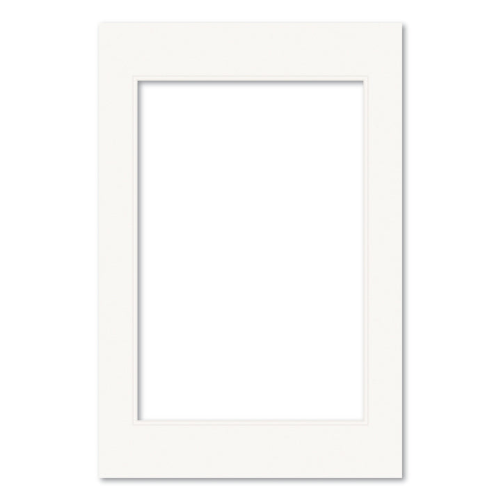 Ice White Double Acid-Free Mat Board 16x24in (40.6x61cm) to suit 12x18in (30x46cm) Image from our Custom Cut Mat Boards collection by Profile Products (Australia) Pty Ltd