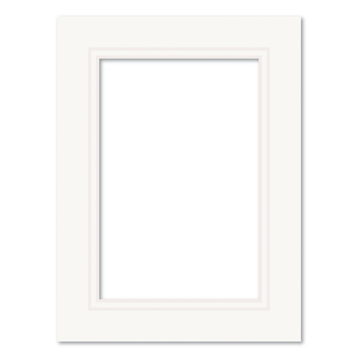 Ice White Double Acid-Free Mat Board 6x8in (15.2x20.3cm) to suit 4x6in (10x15cm) image from our Custom Cut Mat Boards collection by Profile Products (Australia) Pty Ltd