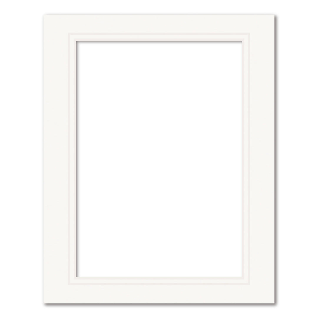 Ice White Double Acid-Free Mat Board 8x10in (20.3x25.4cm) to suit A5 (15x21cm) image from our Mat Boards collection by Profile Products (Australia) Pty Ltd