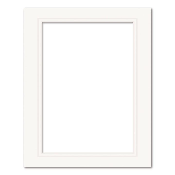 Ice White Double Acid-Free Mat Board 8x10in (20.3x25.4cm) to suit A5 (15x21cm) image from our Mat Boards collection by Profile Products (Australia) Pty Ltd