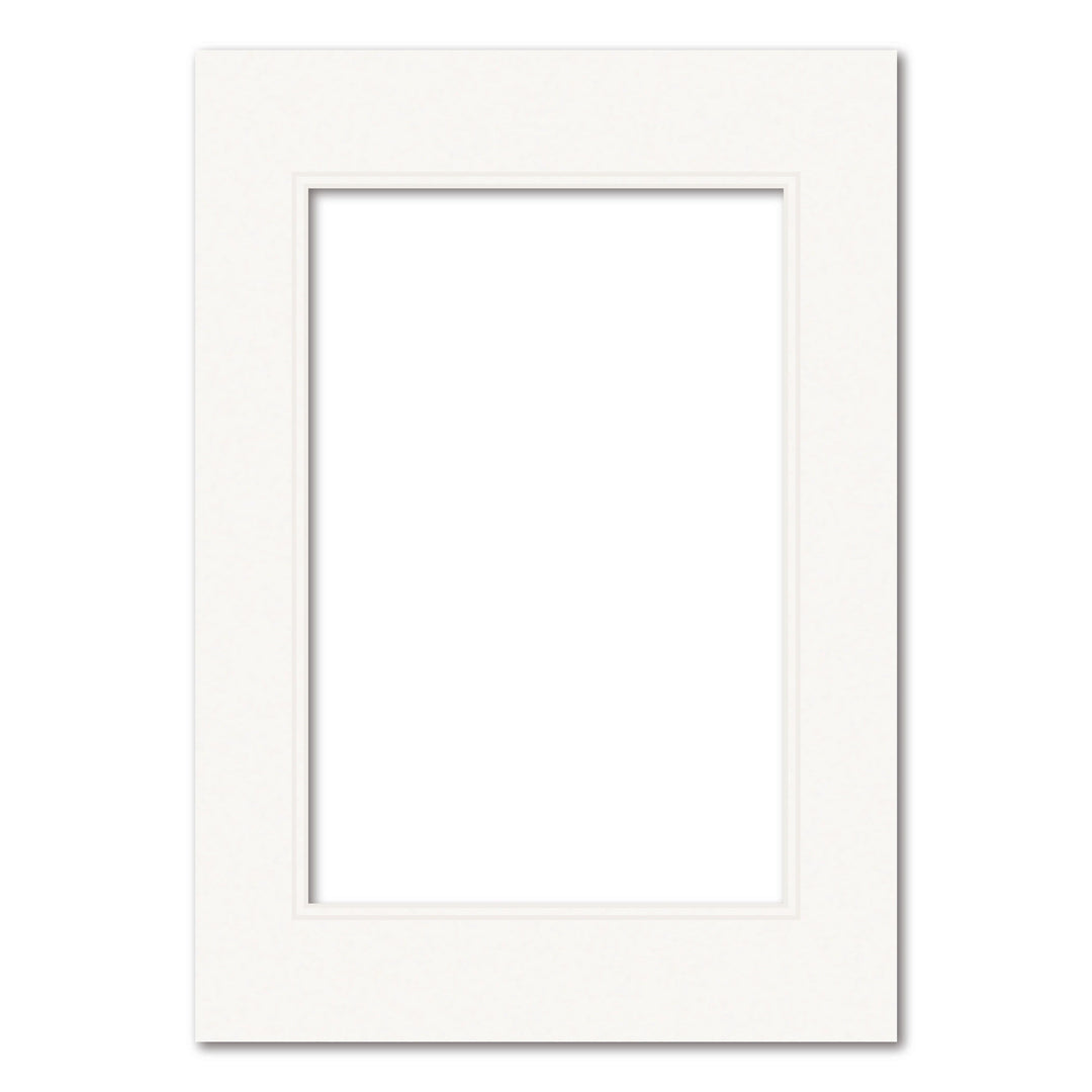 Ice White Double Acid-Free Mat Board A3 (29.7x42cm) to suit 8x12 (20x30cm) image from our Mat Boards collection by Profile Products (Australia) Pty Ltd