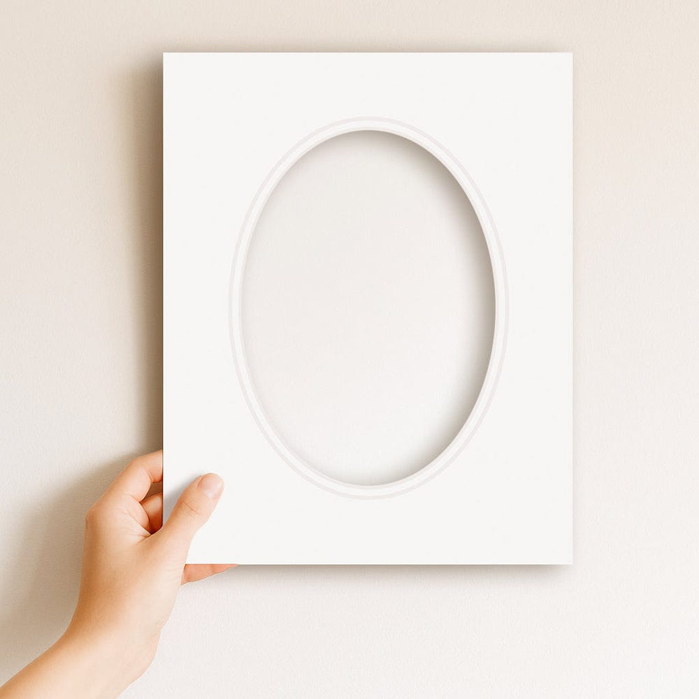 Ice White Double Acid-Free Oval Mat Board from our Mat Boards collection by Profile Products (Australia) Pty Ltd